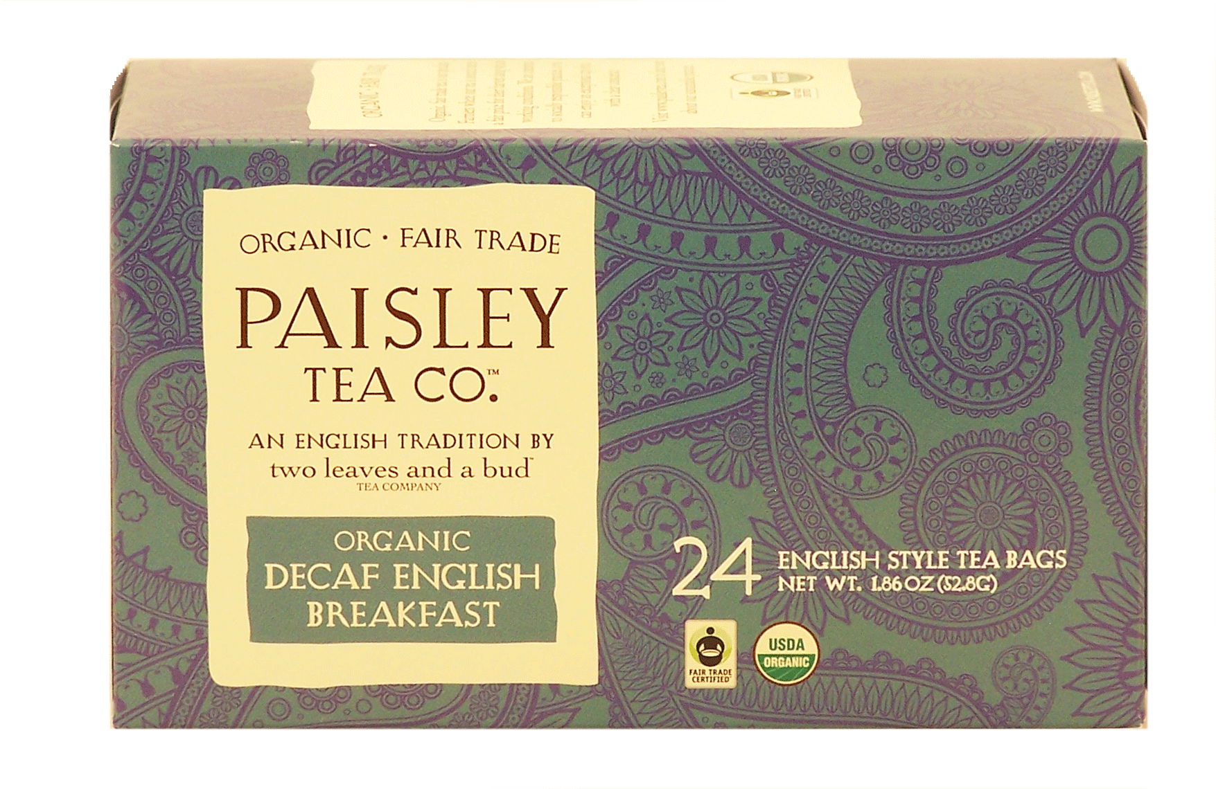 Paisley Tea Co.  decaf english breakfast, 24-count english style tea bags Full-Size Picture